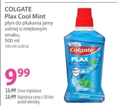 Colgate Plax Cool Mint płyn do płukania jamy ustnej o miętowym smaku promocja w Hebe