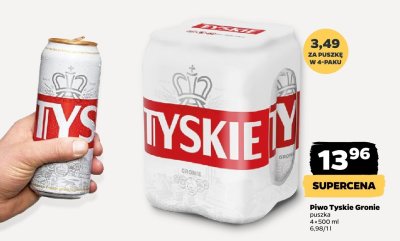 Piwo Tyskie Gronie 4 x 500 ml promocja w Netto