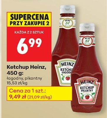 Ketchup Heinz, 450 g promocja w Biedronka