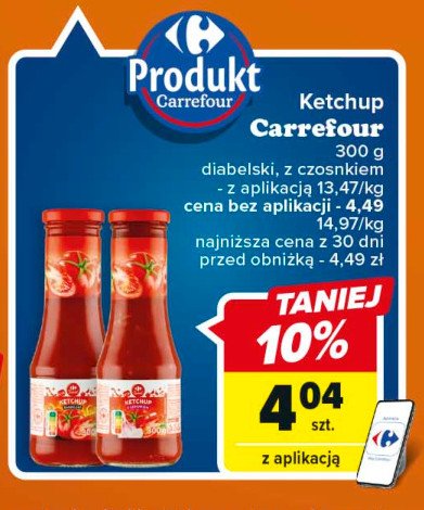 Ketchup czosnkowy Carrefour promocja