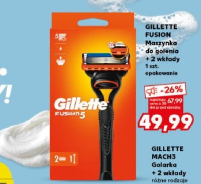 Maszynka do golenia Fusion5 + 2 wkłady promocja w Kaufland