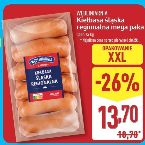 Kiełbasa śląska regionalna Wędliniarnia classic promocja