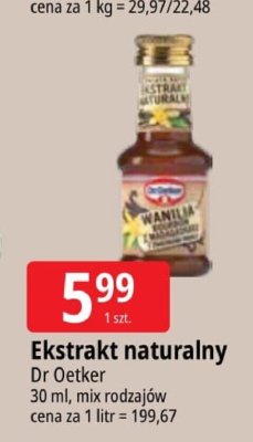Ekstrakt naturalny Dr Oetker promocja w Leclerc