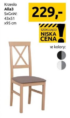 Krzesło Alla3 promocja w Black Red White