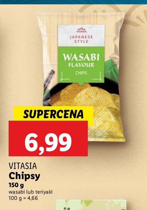 Chipsy wasabi Vitasia japan promocja w Lidl