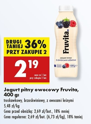 Jogurt owoce le艣ne Fruvita promocja