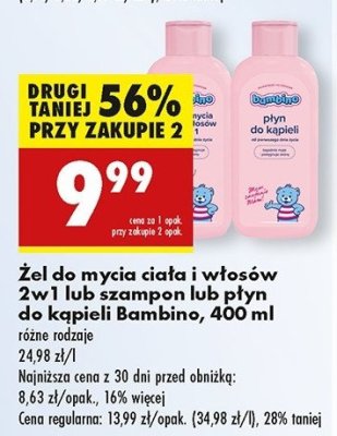 Żel do mycia ciała i włosów 2w1 Bambino promocja