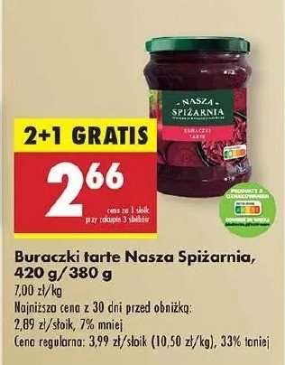 Buraczki tarte Nasza spiżarnia promocja