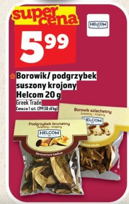 Borowik/ podgrzybek suszony krojony Helcom 20 g Greek Trade promocja w TOPAZ