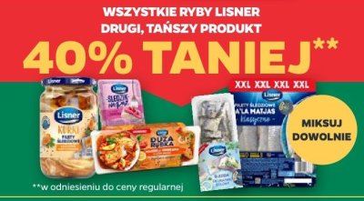 Wszystkie ryby Lisner DRUGA -40% promocja w Netto