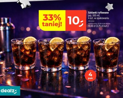 Szklanki ryflowane 300 ml promocja w Dealz