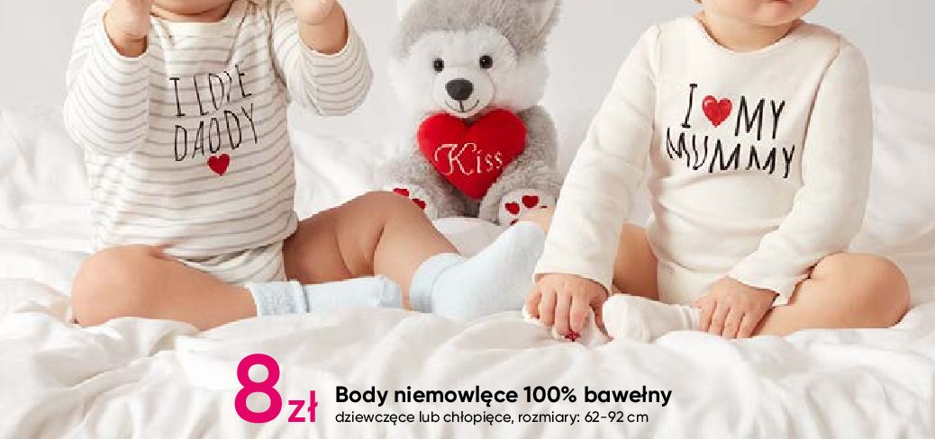 Body niemowlęce 62-92 cm promocja w Pepco