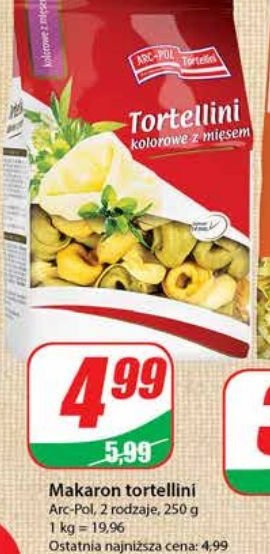 Tortellini kolorowe z mięsem ARC-POL CZANIEC promocja