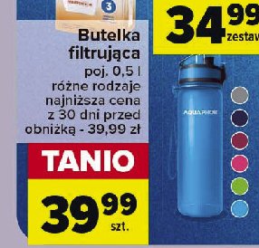 Butelka filtrująca city 500 ml niebieska Aquaphor promocja w Carrefour Market