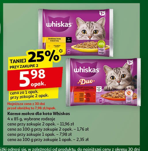 Karma dla kota drobiowa uczta Whiskas promocja