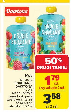 Mus malina jagoda jab艂ko banan Drugie 艣niadanie promocja
