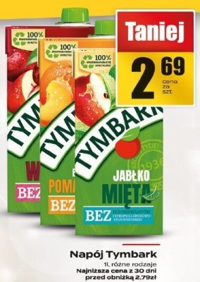 Napój Tymbark różne smaki promocja w Supeco