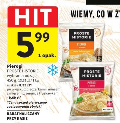 Pierogi PROSTE HISTORIE wybrane rodzaje promocja w Intermarche