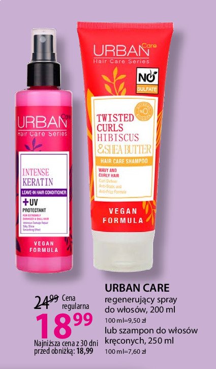 Odżywka do włosów twisted curls hibiscus Urban care promocja