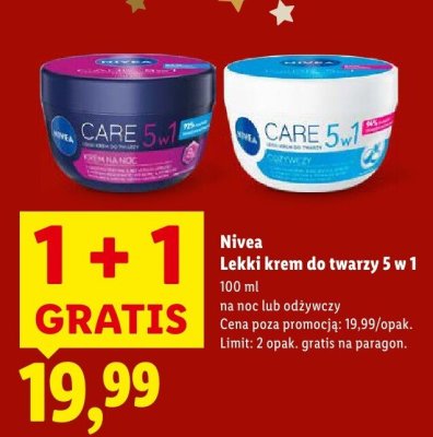 Lekki krem do twarzy 5w1 odżywczy promocja w Lidl
