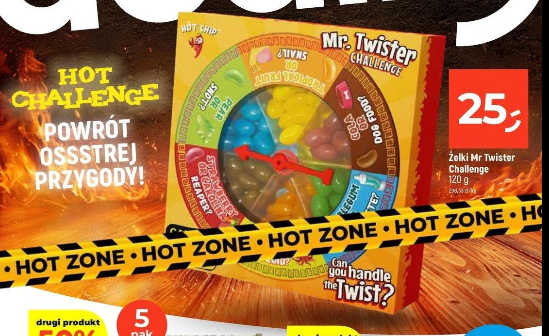 Żelki mr. twister challenge promocja w Dealz