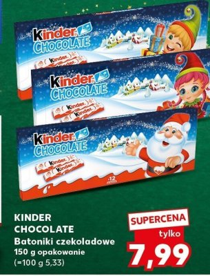 Batoniki czekoladowe Kinder Chocolate 150 g promocja w Kaufland