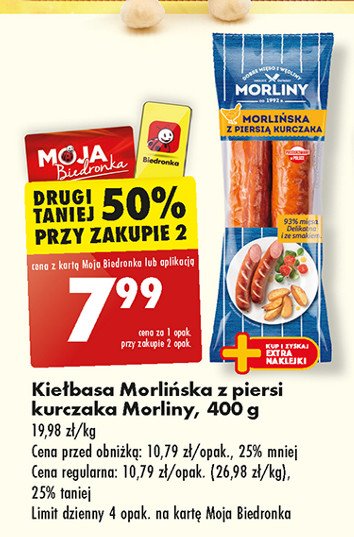 Kiełbasa grillowa z piersi kurczaka Morliny promocja