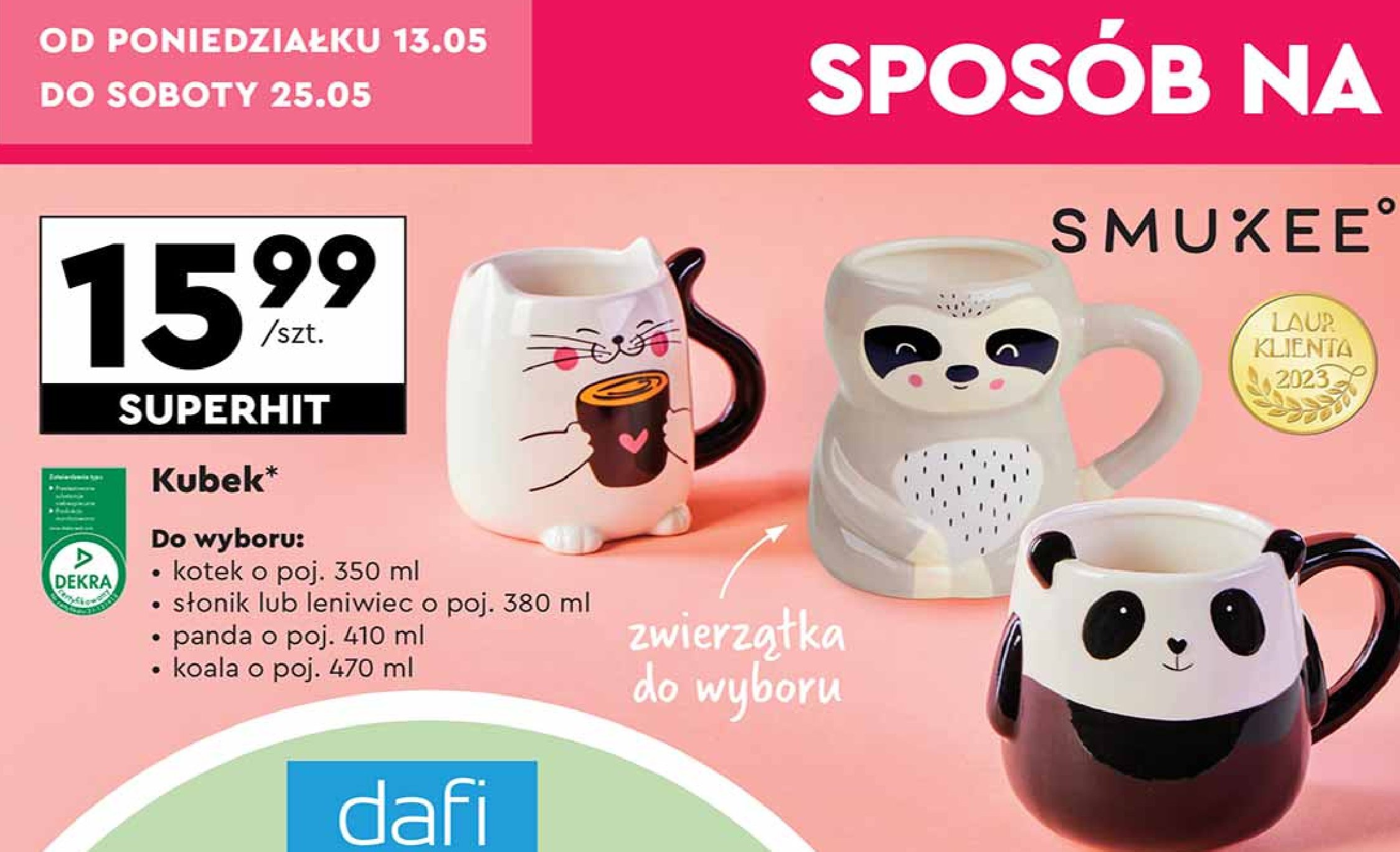 Kubek słonik 380 ml Smukee promocja