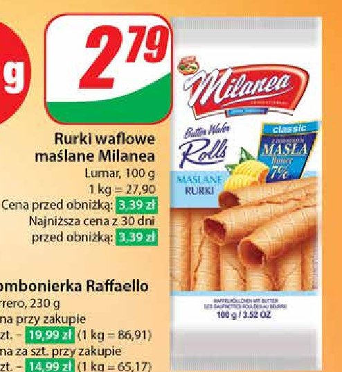 Rurki waflowe maślane Lumar milanea promocja