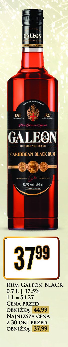 Rum Galeon black promocja