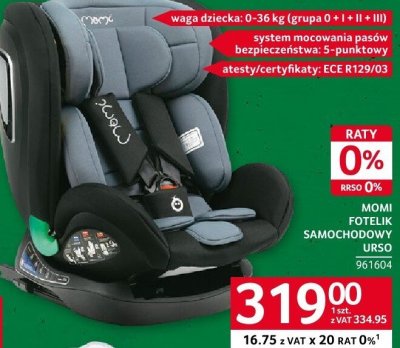Fotelik samochodowy MOMI FOTELIK SAMOCHODOWY URSO promocja w Selgros