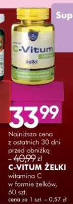 Żelki C-VITUM witamina C w formie żelków, 60 szt. promocja w Super-Pharm