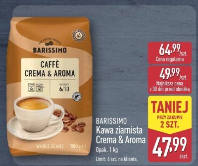 Kawa ziarnista Crema & Aroma 1 kg promocja w Aldi
