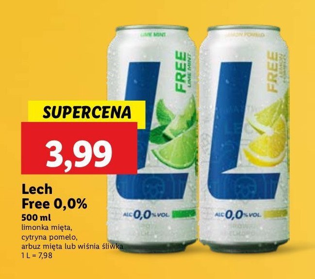Piwo Lech free limonka z miętą promocja