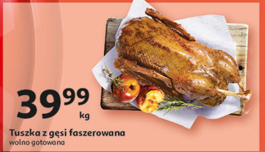 Gęś tuszka faszerowana wolnogotowana promocja