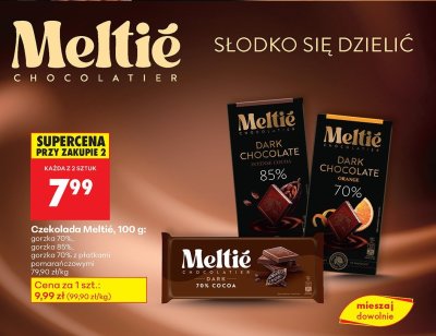Czekolada Meltié, 100 g promocja w Biedronka