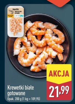 Krewetki białe gotowane promocja w Aldi