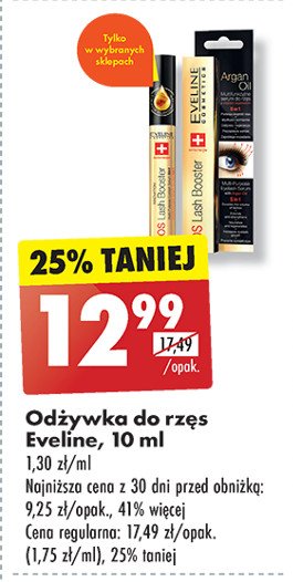 Serum do rzęs z olejkiem arganowym Eveline sos lash booster promocja