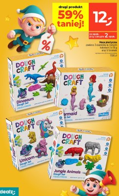 Masa plastyczna Dough Craft Unicorn Dough Set promocja w Dealz