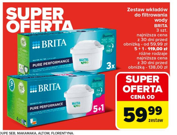 Wkład filtrujący pure performance (niebieski) Brita maxtra promocja