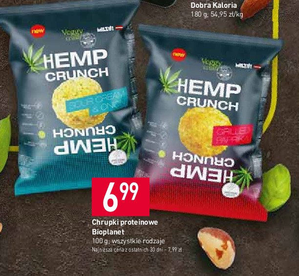 Chrupki hemp crunch sour cream & onion Veggy crush promocja