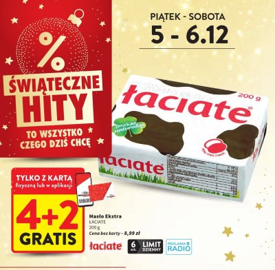 Masło Ekstra Łaciate promocja w Intermarche