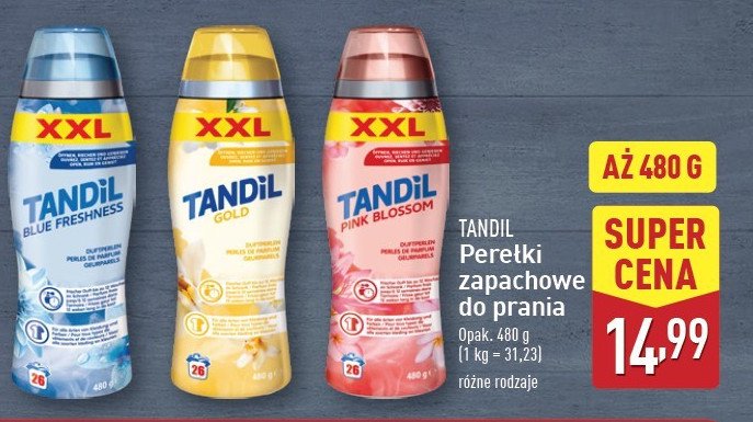 Perełki zapachowe gold Tandil promocja w Aldi