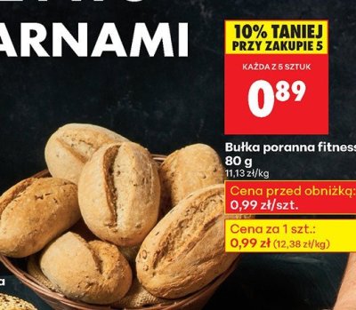 Bułka poranna fitness, 80 g promocja w Biedronka