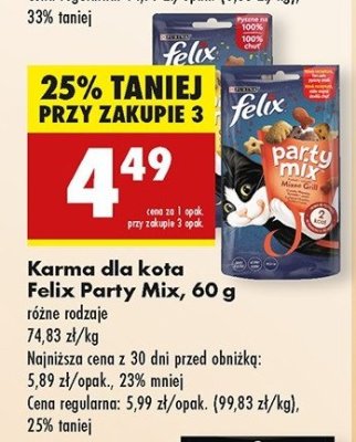 Karma dla kot贸w mixed grill Purina felix party mix promocja
