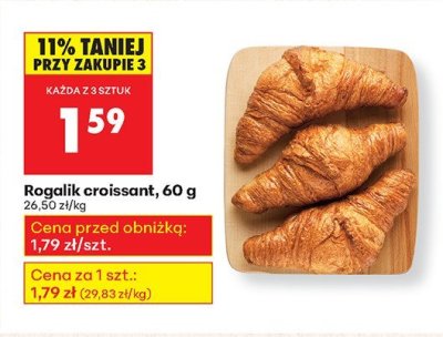 Rogalik croissant, 60 g promocja w Biedronka