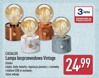 Lampa bezprzewodowa Vintage promocja w Aldi