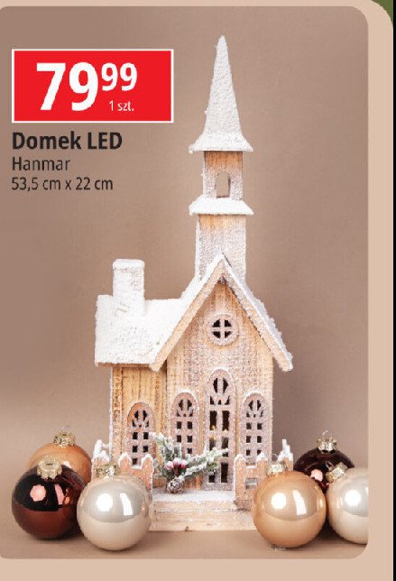 Domek led 53.5 x 22 cm Hanmar promocja w Leclerc