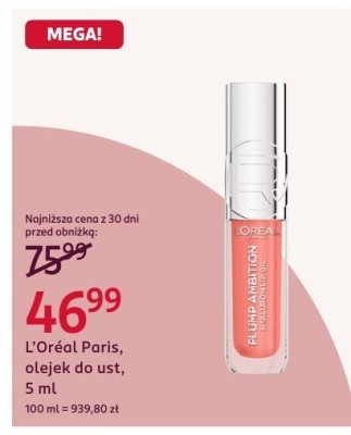Olejek do ust L'Oréal Paris, 5 ml promocja w Rossmann
