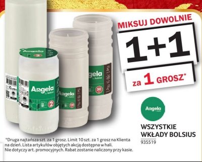 Wszystkie wkłady Bolsius promocja w Selgros
